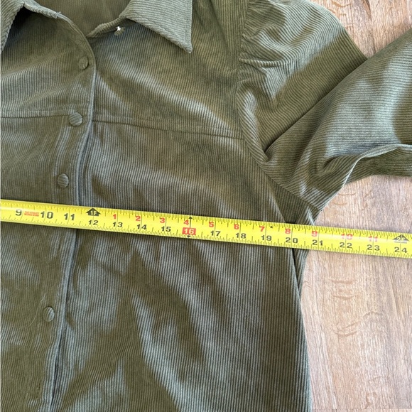 7 for all Mankind • Micro Corduroy Button Front 3/4 Sleeve Dress - Picture 4 of 10